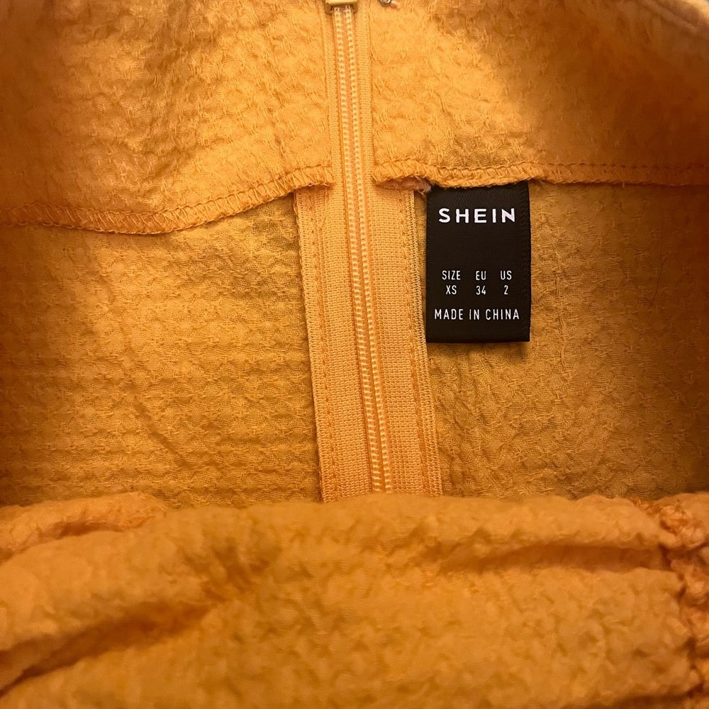 Yellow Ruched Mini Skirt - Picture 4 of 5